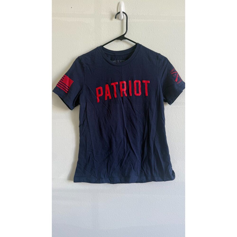 Grunt Style Patriot F's Given 0 T Shirt Men's Medium Navy American Flag